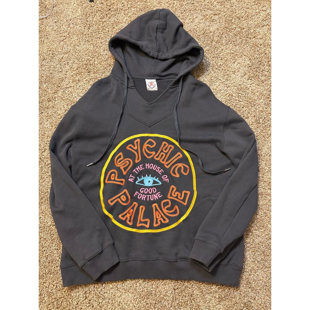 Cheatin Snakes Camp Destroyer Psychic Palace Good Fortune Hoodie Men Size Large